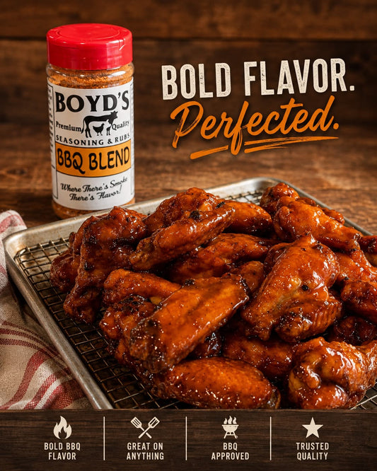 Sticky BBQ Chicken Wings with Boyd's BBQ Seasoning